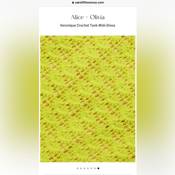 Alice + Olivia Veronique Crochet Tank Midi-Dress - Picture 5 of 5